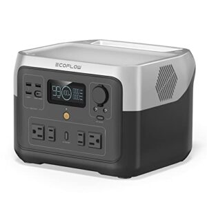 ECOFLOW Portable Power Station RIVER 2 Max, 512Wh LiFePO4 Battery/ 1 Hour Fast Charging, Up To 1000W Output