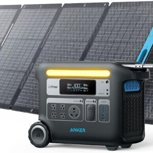 Anker SOLIX F2000 Portable Power Station with Solar Panels