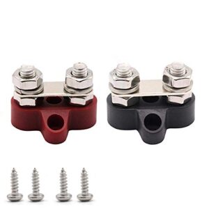 T Tocas Dual 5/16" Studs Bus Bar, Dual Terminal Block Stud M8, 48V Junction Block